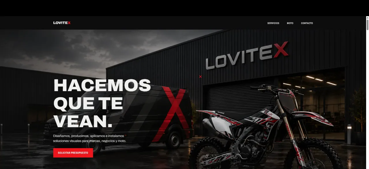 LOVITEX — vista de la página de inicio (lovitex.com)